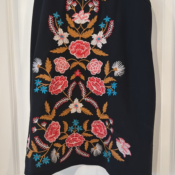 Vici Collections Floral Black Shift Dress Small - Picture 4 of 10